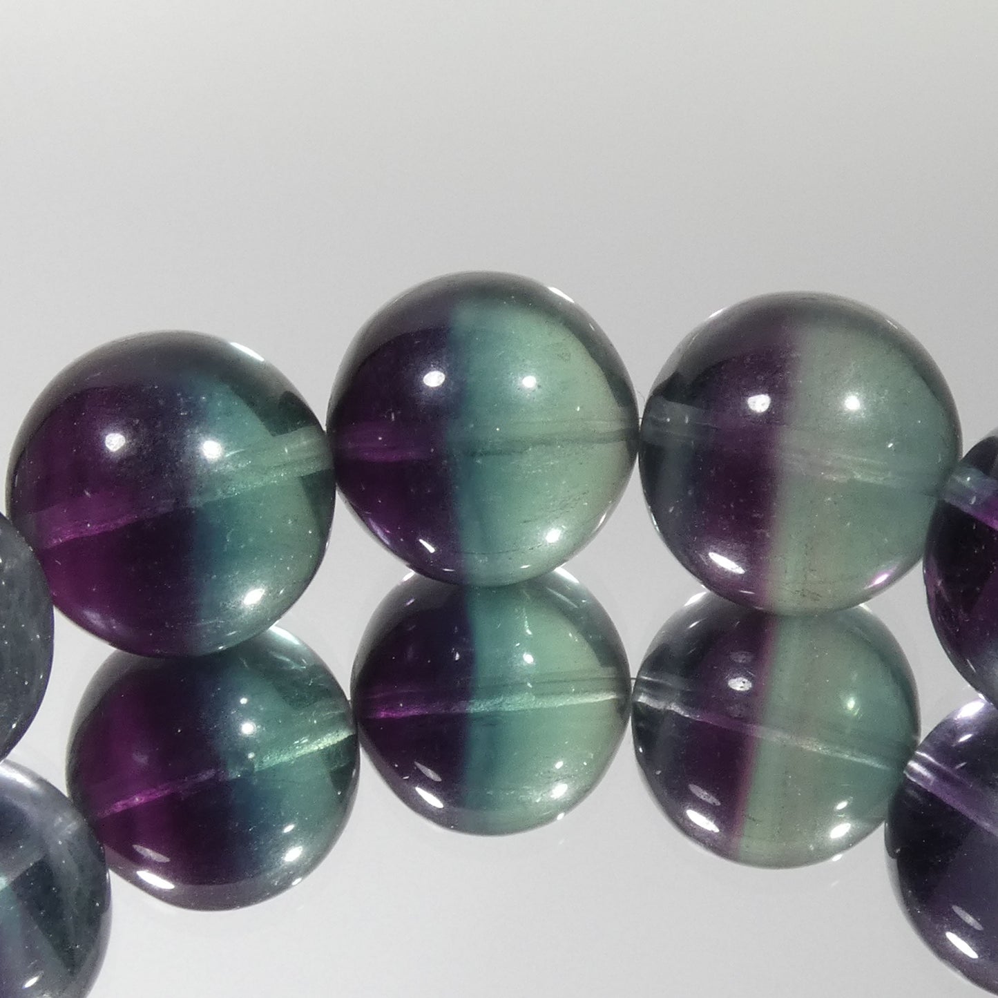 ブルーフローライト ブレスレット 5A 内周15.5㎝ 直径約14.5mm【B0300】