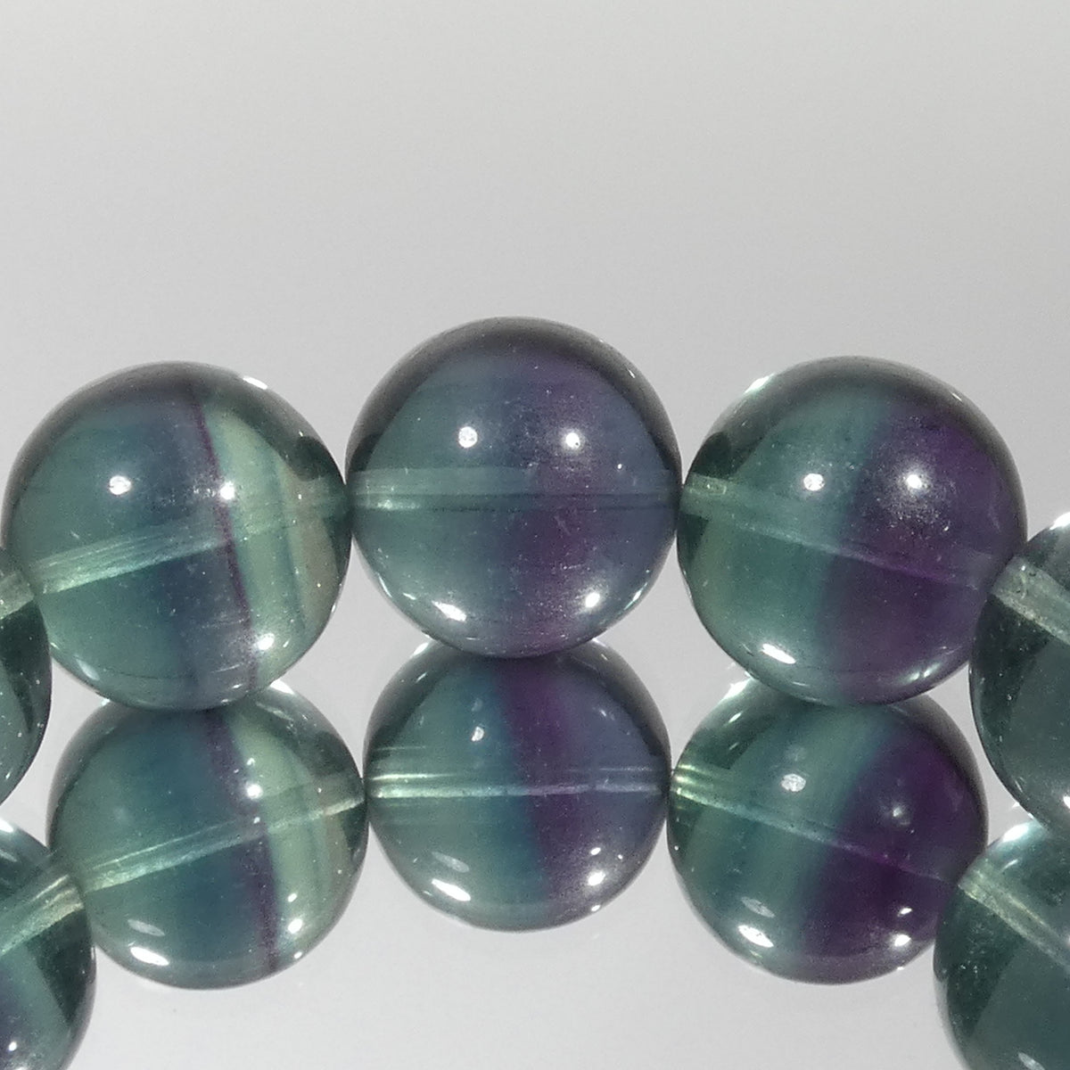 ブルーフローライト ブレスレット 5A 内周15.5㎝ 直径約14.5mm【B0301】