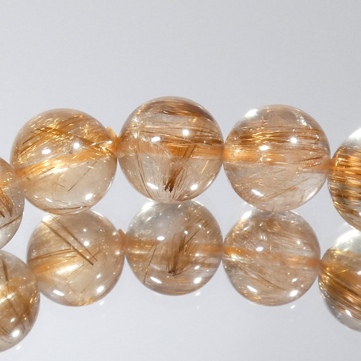 タイガールチル ブレスレット 天然色 4A+ 内周16㎝ 直径約9.6mm【B0308】