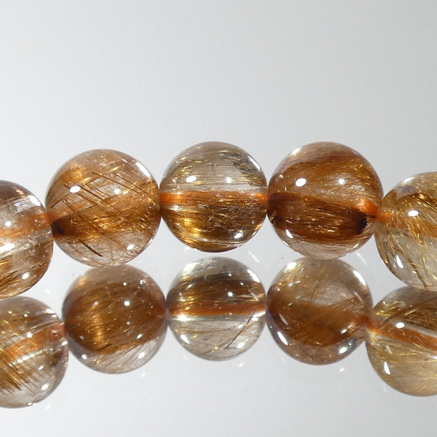 タイガールチル ブレスレット 5A 内周15.5㎝ 直径約7.4mm【B0328】