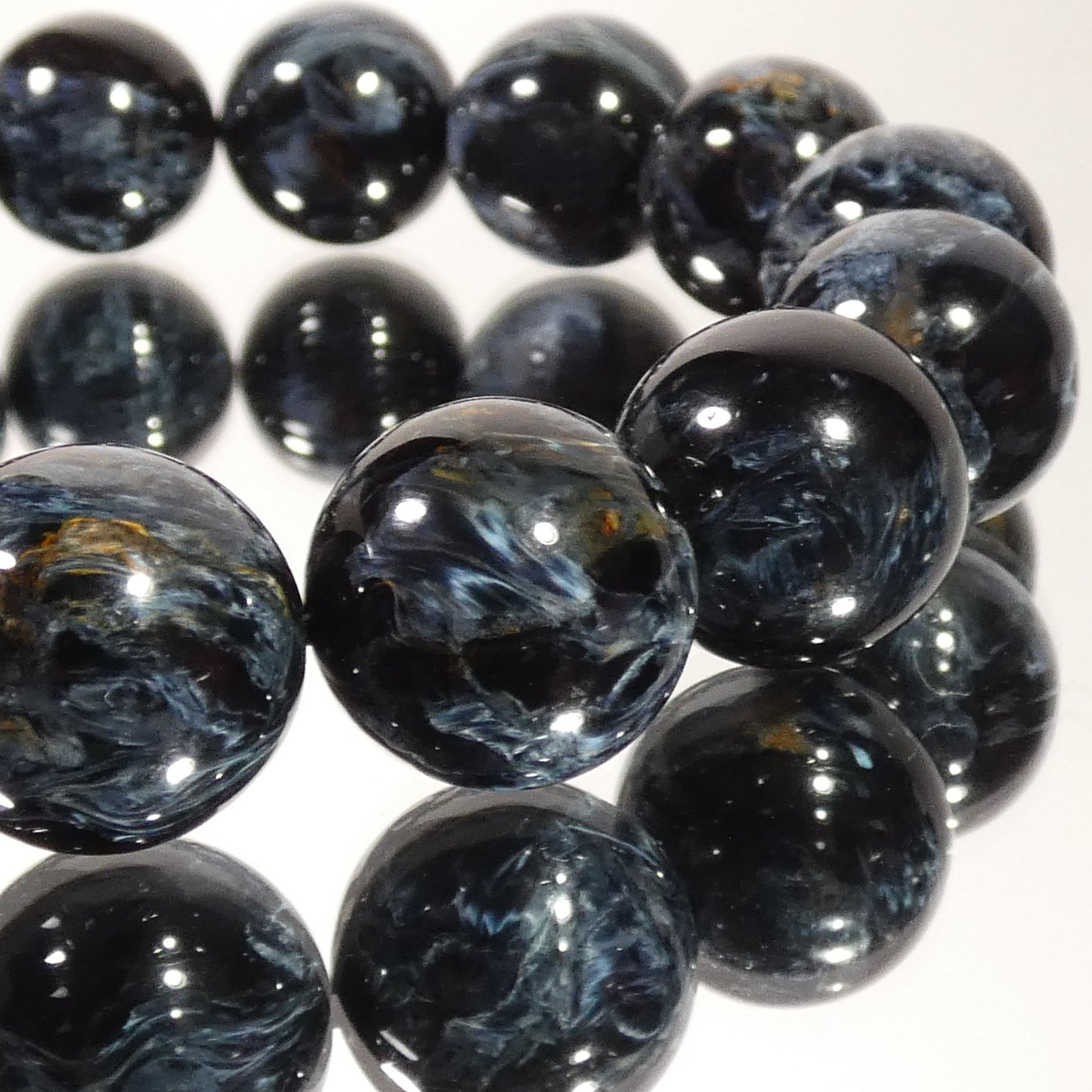 【極上品】ピーターサイト ブレスレット ナミビア産 5A+ 内周16.5㎝ 直径約14mm【B0527】