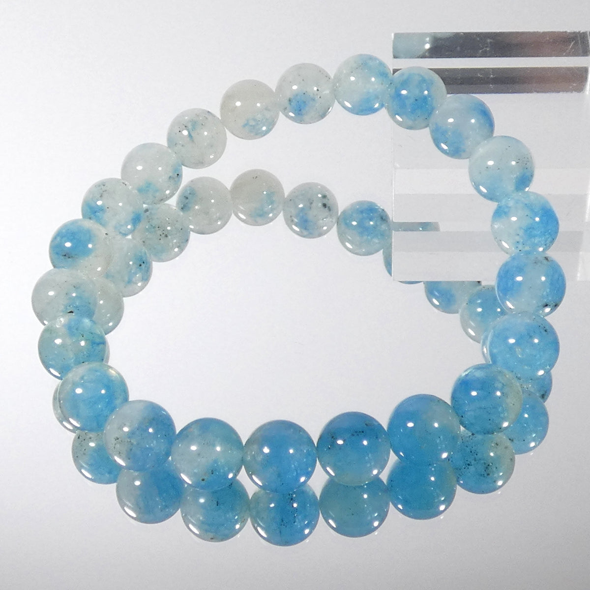 グラノブラスチッククォーツ ブレスレット 最高級 アフガニスタン産 5A+ 内周15.5㎝ 直径約8.6mm【B0404】