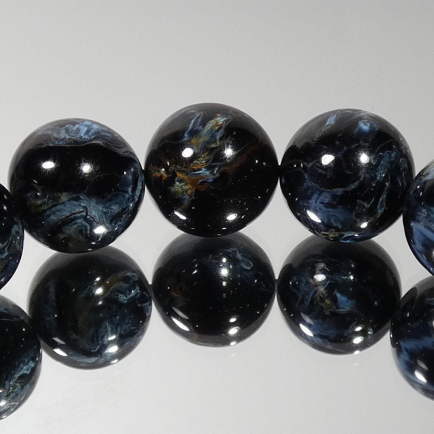 【極上品】ピーターサイト ブレスレット ナミビア産 5A+ 内周16.5㎝ 直径約14mm【B0527】