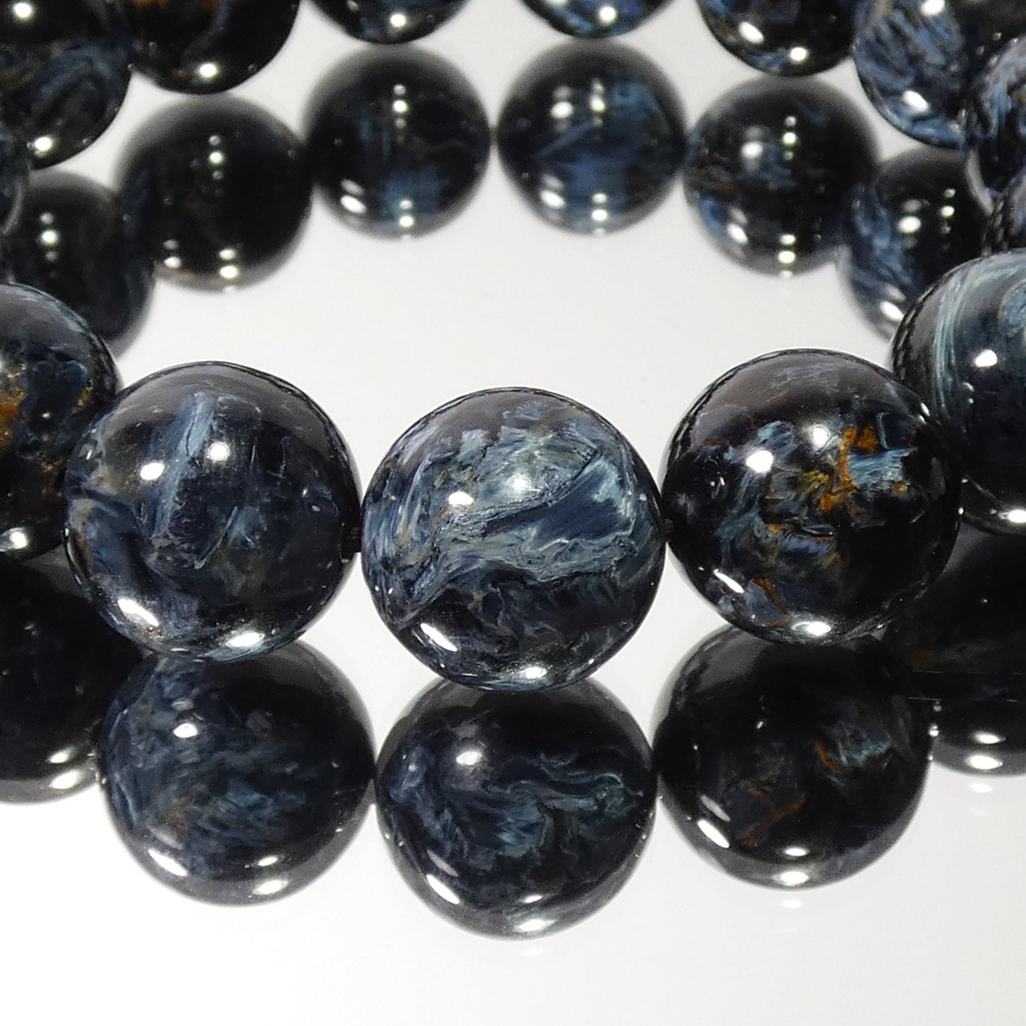 【極上品】ピーターサイト ブレスレット ナミビア産 5A+ 内周16.5㎝ 直径約14mm【B0527】
