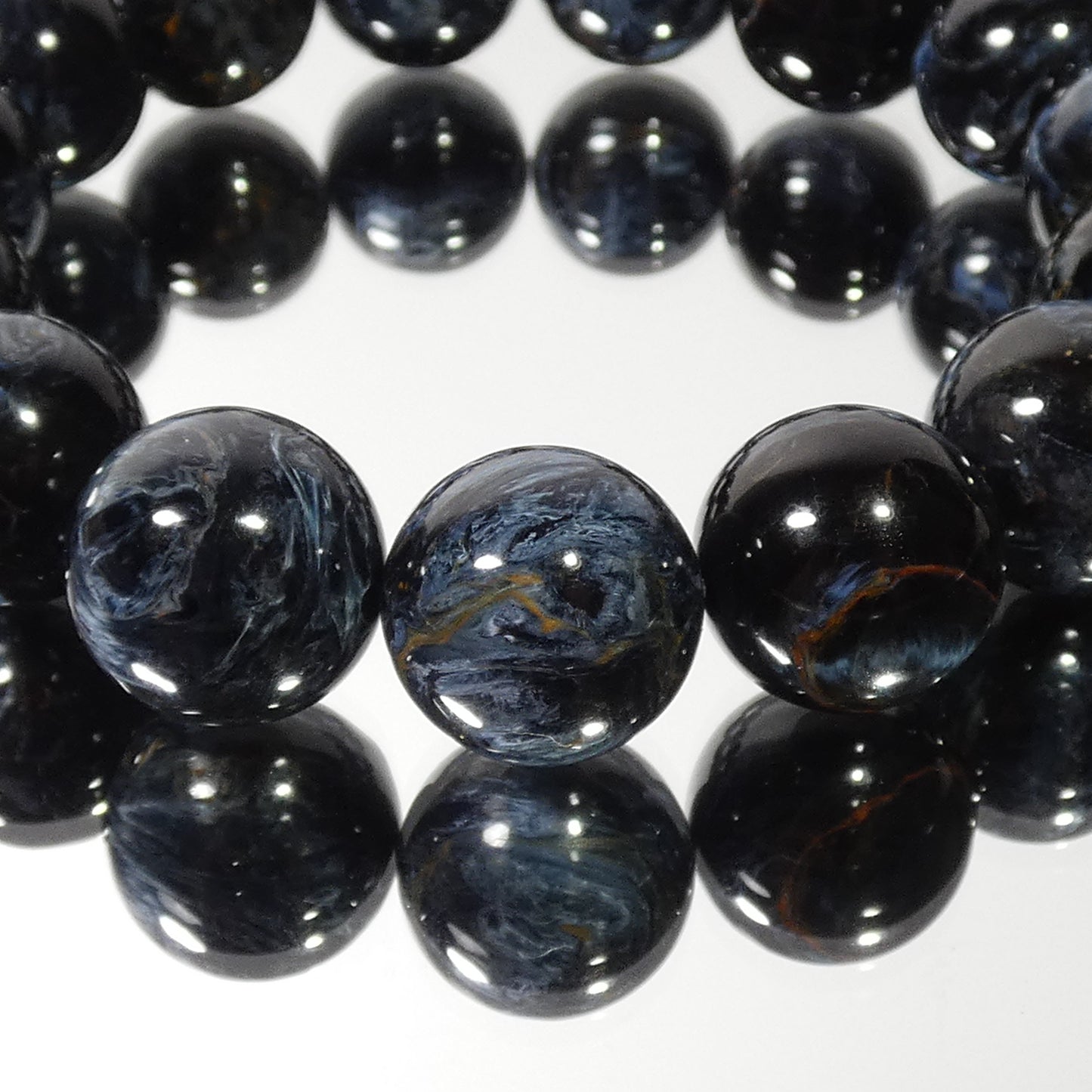 【極上品】ピーターサイト ブレスレット ナミビア産 5A+ 内周16.5㎝ 直径約14mm【B0527】