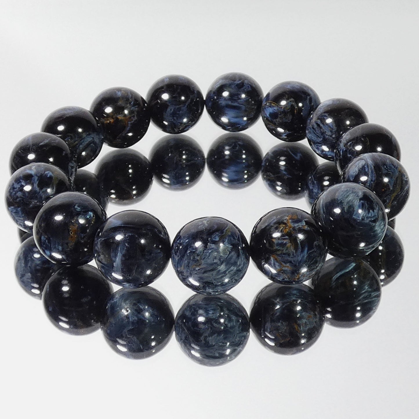 【極上品】ピーターサイト ブレスレット ナミビア産 5A+ 内周16.5㎝ 直径約14mm【B0527】